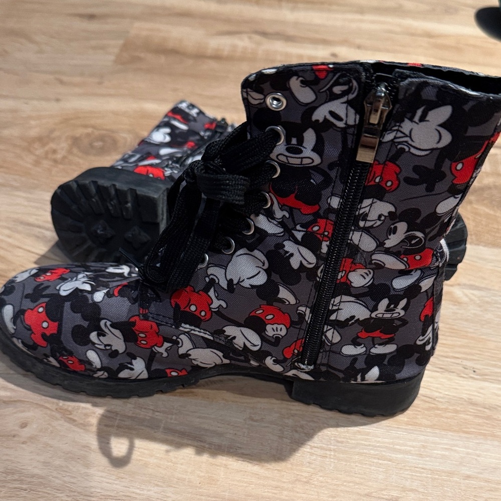 Disney Women’s Black and Red Lace Up Boots - Picture 4 of 4